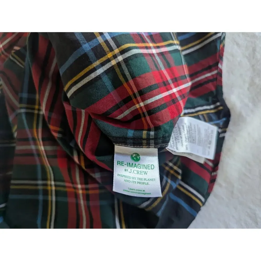 J. Crew Mens Size L Secret Wash Shirt Button Down NWOT Plaid Organic Cotton